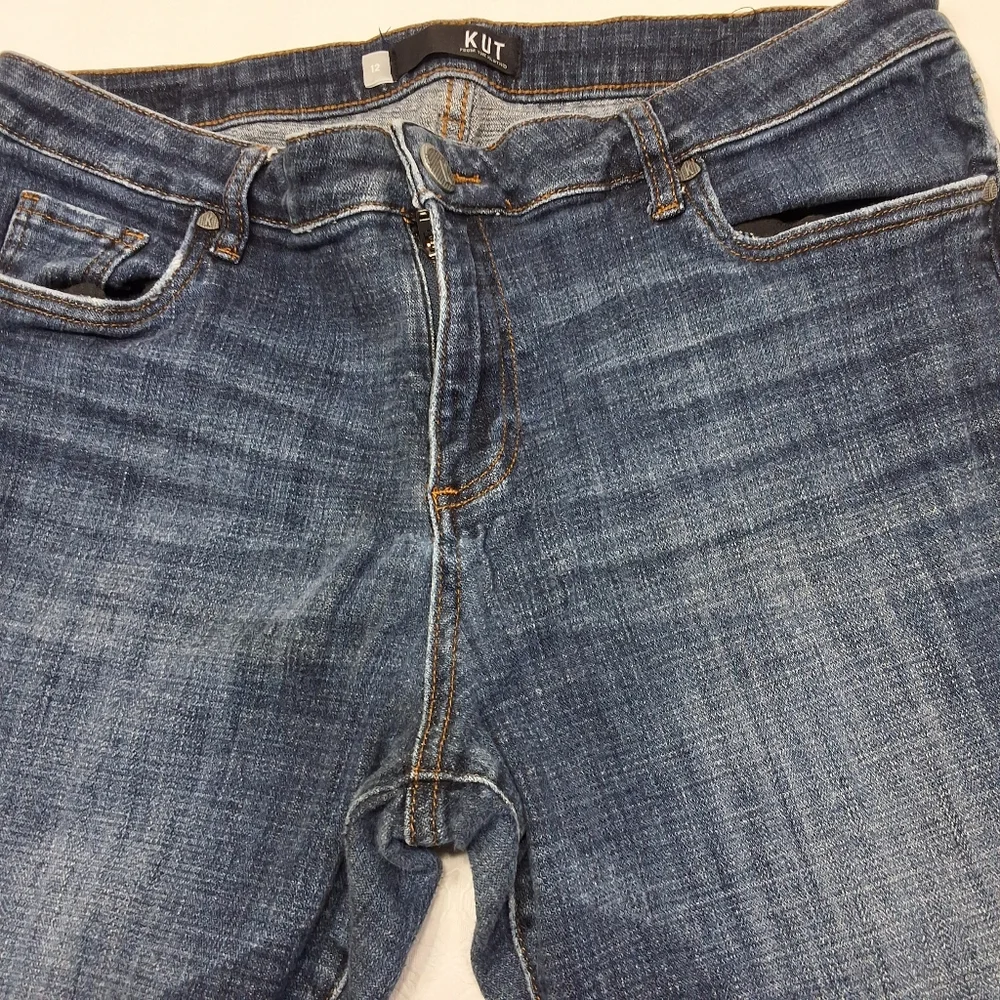 Cut From The Kloth Lauren Crop Straight Leg Jeans Size 12 . - Picture 4 of 11